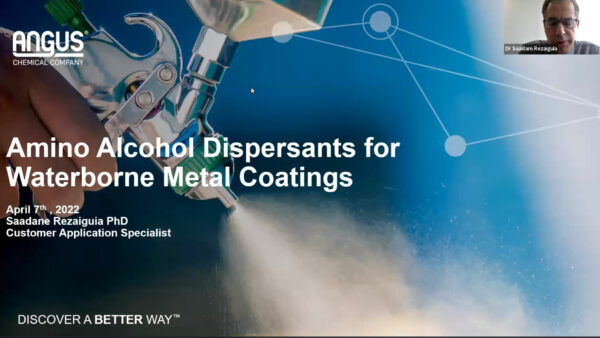 Amino Alcohol Dispersants for Waterborne Metal Coatings